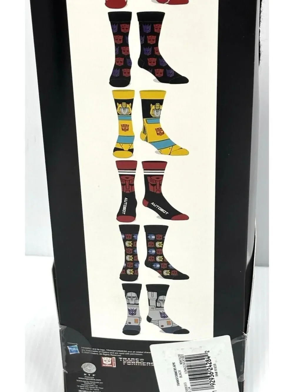 Transformers Men's Casual Crew Socks 6 Pair Pack Optimus Prime Bumblebee New